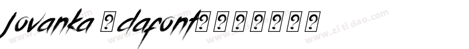 Jovanka (dafont)字体转换